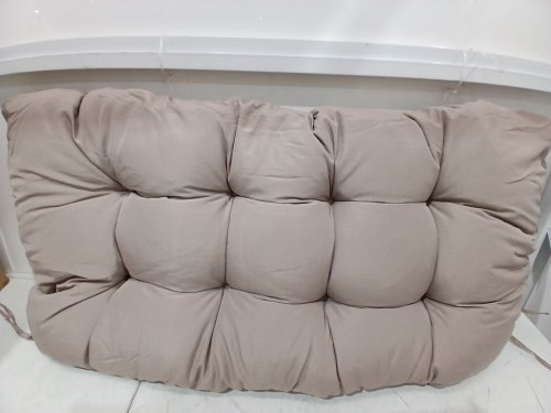 OUTDOOR Quilted Euro BENCH Cushion - 45" X 26" - BEIGE image 4