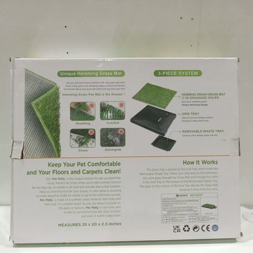 3pc HOMPET Pet Potty Pet Park Deluxe Grass Mat - 25" x 20" (Model: MJ0N) image 6