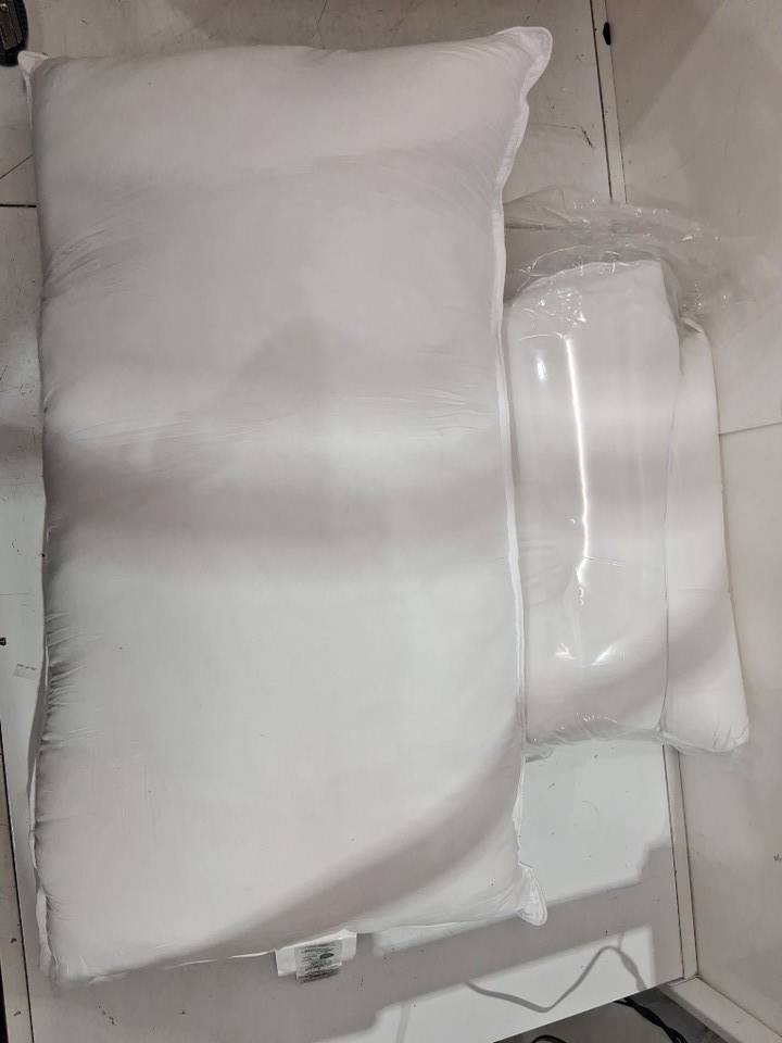 2pk unbranded  60% grey goose down feather pillows - 18" x 28" - white image 3