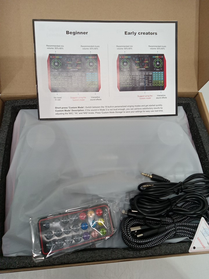 Tenlamp Live Sound Card Gaming Audio Mixer Sound Board - 48v phantom power (Model: G10) image 4