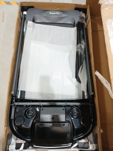 SUPERFIT ELECTRIC TREADMILL WITH BLUETOOTH SPEAKER - 2.2 HP - 7.5MPH - LIGHT BLUE/Black (MODEL: SP37619CA-NY) image 3