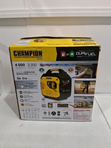 Champion Dual Fuel Inverter Generator with CO Shield and ez start dial - 3300w running/ 4000w starting - yellow/black (model: 201567) image 3