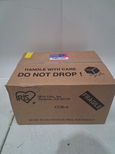 4PK iris latch lid storage box - 14" X 11" X 3" - 5.7L - clear/BLUE (model: cob-6) image 2