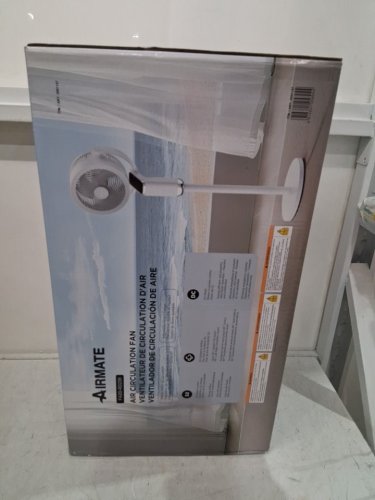 airmate 2-in-1 table & stand air circulation fan WITH REMOTE - 32 adjustable wind speeds - white (model: fa20-rd239) image 2
