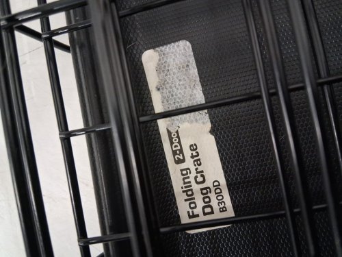 New world double-door folding dog crate with leak proof pan for medium breeds - 30" x 21" x 19" - black (model:b30dd) image 4