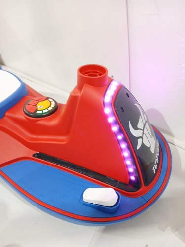 ANPABO Electric Wiggle Car With Bluetooth, Music, and LED Lights - Ages 3+ - 6V - 3.4MPH - Red/Blue (Model: ВВН-070) image 5