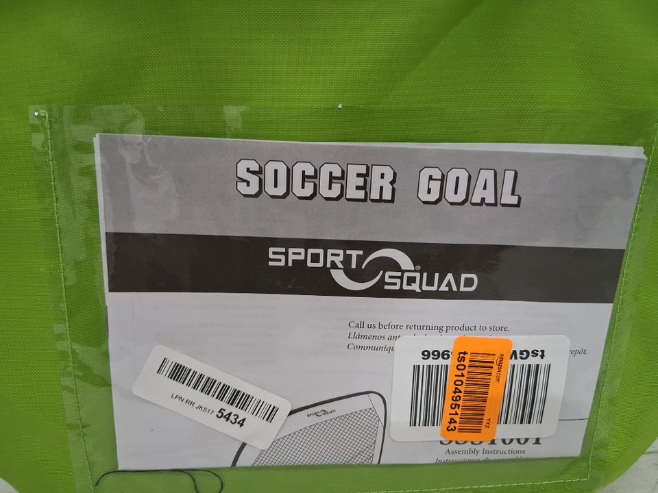 2pk sports squad portable indoor and outdoor soccer goal nets- 4ft x 3ft - black/green image 3
