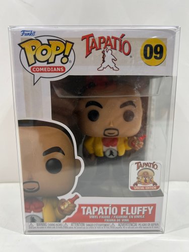 Funko pop! **tapatio special edition** Comedians: tapatio - tapatio fluffy vinyl figure (#09) **plastic protector cover** image 2