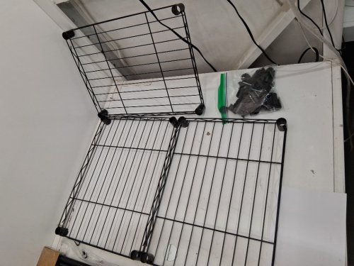 5-Tier Metal Wire Shelving Unit kitchen shelf - 48" - black (model: usbt40w5lm) image 6