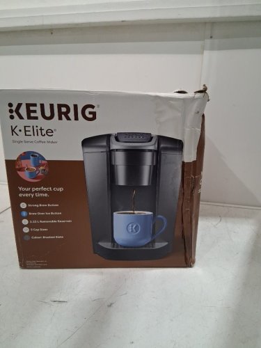 KEURIG K-ELITE SINGLE SERVE K-CUP COFFEE MAKER WITH ICED BREW FUNCTION - 75OZ RESERVOIR - BLACK/BRUSHED SILVER (MODEL: K90) image 2