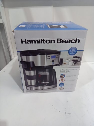 HAMILTON BEACH 2-WAY PROGRAMMABLE COFFEE MAKER - 12 CUP - BLACK (MODEL: 47500J) image 2