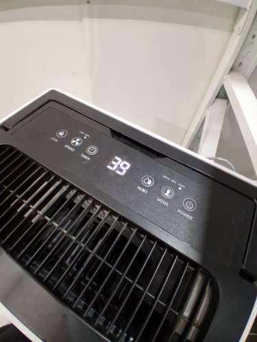 GLOWELLS DEHUMIDIFIER - 1500 SQ. FT DEHUMIDIFIER WITH SMART HUMIDITY CONTROL - 3 MODES - 24 HOUR TIMER AND QUIET MODE - WHITE (MODEL: PD12A) image 9
