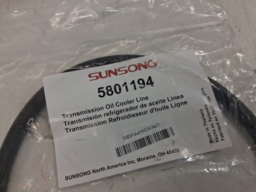Sunsong Transmission Oil Cooler Hose Assembly FOR Ford, Lincoln, Mercury- BLACK (MODEL: 5801194) image 3