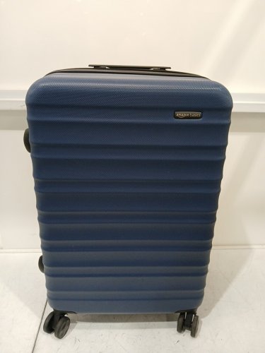 amazon basics hardside checked luggage - 30" - blue (model: LN20164-31) image 2