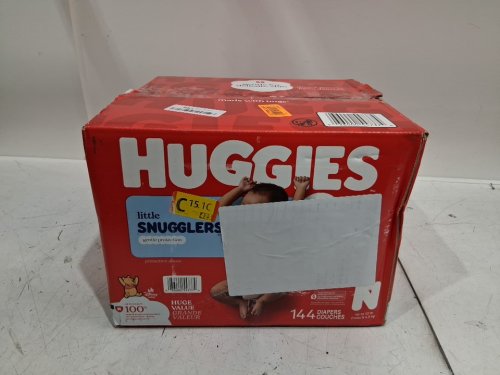 144PK HUGGIES LITTLE SNUGGLERS BABY DIAPERS - SIZE NEWBORN (UP TO 10 LBS) - WINNIE THE POOH image 2