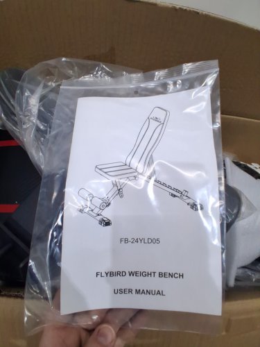 flybird adjustable foldable incline weight bench - BLACK/red (MODEL: FB-24YLD05) image 5