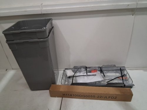 2PC PULL-OUT TRASH DOUBLE BINS CAN - 25L X 2 (50L TOTAL) - GREY (MODEL: BB-LM27L02 ) image 3