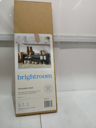 Brightroom Closet Collection Stackable Shelf for Shoes and Folded Clothes - 31" x 12" - BLACK (MODEL: 002-05-0108) image 2