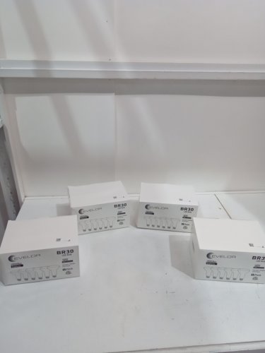 4 (6PK) Evelor LED BR30 Light Bulbs - 7W, 800LM, 5000K - WHITE- 24TOTAL (MODEL: BR30-7W5000K-6) image 2