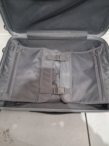 LETOME HARDSIDE SPINNER CARRY ON LUGGAGE SUITCASE WITH ALUMINUM HANDLE AND TSA LOCKS - 20" - GREY (MODEL: 1942341) image 3