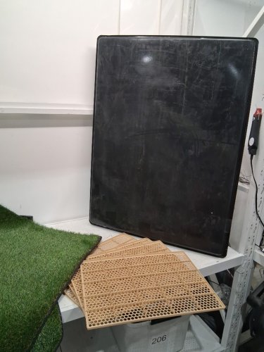 HOMPET potty system with 2 grass pads pee pad and tray - 45" x 32" - black/green (model: gc0001) image 4