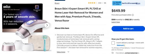 Braun Skin i-Expert Smart IPL at Home Laser Hair Removal with App, Premium Pouch 3 heads and Venus Razor - (model:PL7243) image 2