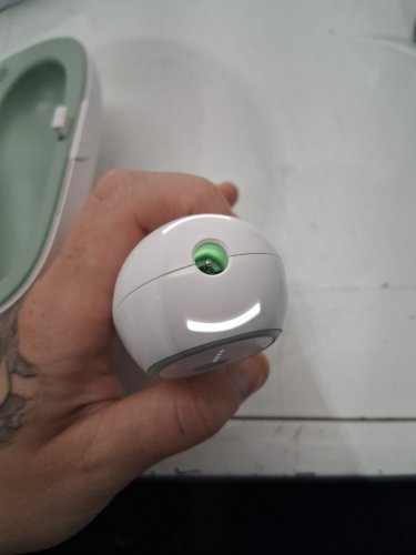 momcozy rechargeable electric gentle baby nail trimmer - white/green (model: NC02) image 5