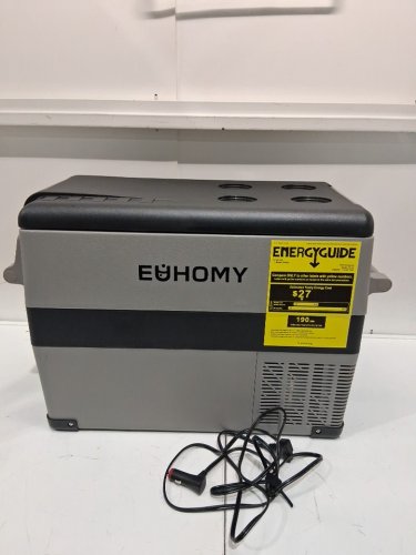 EUHOMY Electric Cooler Car Refrigerator with Bluetooth App Control - 12V/24V DC - 47qt - BLACK/grey - (MODEL: cf-45)) image 3