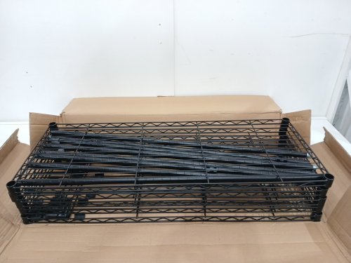 5-tier metal wire rack storage shelf - 72" - black (model: RMBt5ll90) image 4