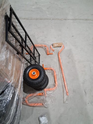 Garvee heavy duty steel mesh garden cart - up to 500lbs - Black/orange (Model: PHO_34h8cjpp) image 7