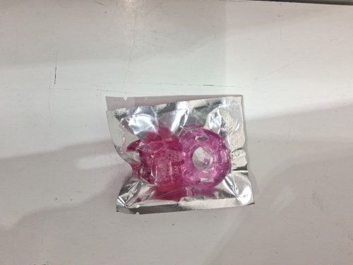 VIBRATING STRETCHY SILICONE COCK RING - PINK image 2