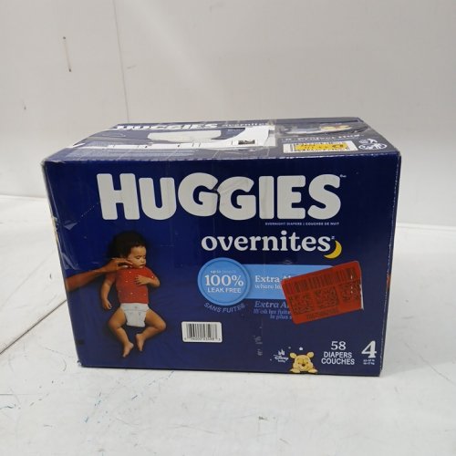 58PK HUGGIES OVERNITES DISPOSABLE DIAPERS - SIZE 4 (22-37LBS) - disney WINNIE THE POOH (model: 53598) image 2