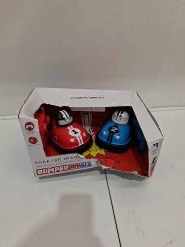RED PLANET GROUP SHARPER IMAGE TOYS RC SPEED BUMPER RIVALS ROAD RAGE REMOTE CONTROL TOYS - RED/BLUE image 2