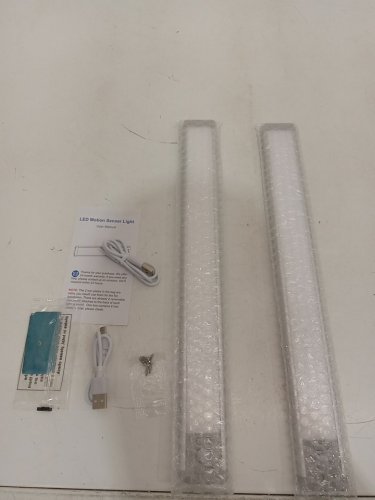 2pk Under Cabinet Lights 63 LED Rechargeable Battery Operated Motion Sensor Light - 10" - 3000K  (model: GLS-C010) image 3