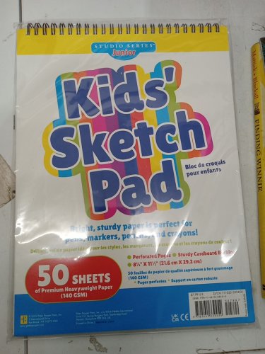 (Spiralbound) Studio Series Jr Kids' Sketch Pad - 50 Sheets of Premium Heavyweight Paper - 8.5 x 11.5 image 2