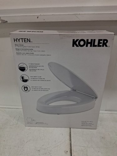KOHLER HYTEN ELEVATED Quiet-Close elongated toilet seat - 3" - WHITE (MODEL: 25875-0) image 2