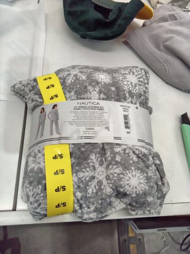 2PC Women's Nautica Cozy Fleece Pajama Sleepwear Set -SMALL - GREY/WHITE SNOWFLAKE (style: 7223311) image 2