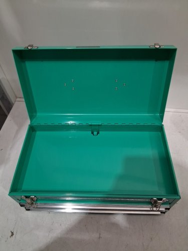 amazon basics 2 drawer heavy duty steel organization chest - turquoise image 4
