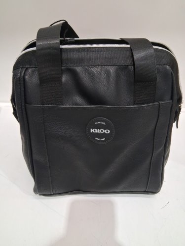 igloo luxe cooler/lunch bag - 9 cans max capacity - black/silver (model: 2014223) image 2