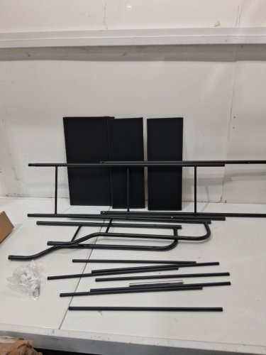 METAL OVER THE TOILET RACK WITH SHELVES - BLACK image 4