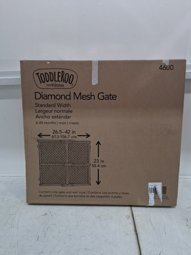 toddleroo by North States Diamond Mesh safety Gate - 26.5" - 42" x 23" - wood (model: 4600) image 2