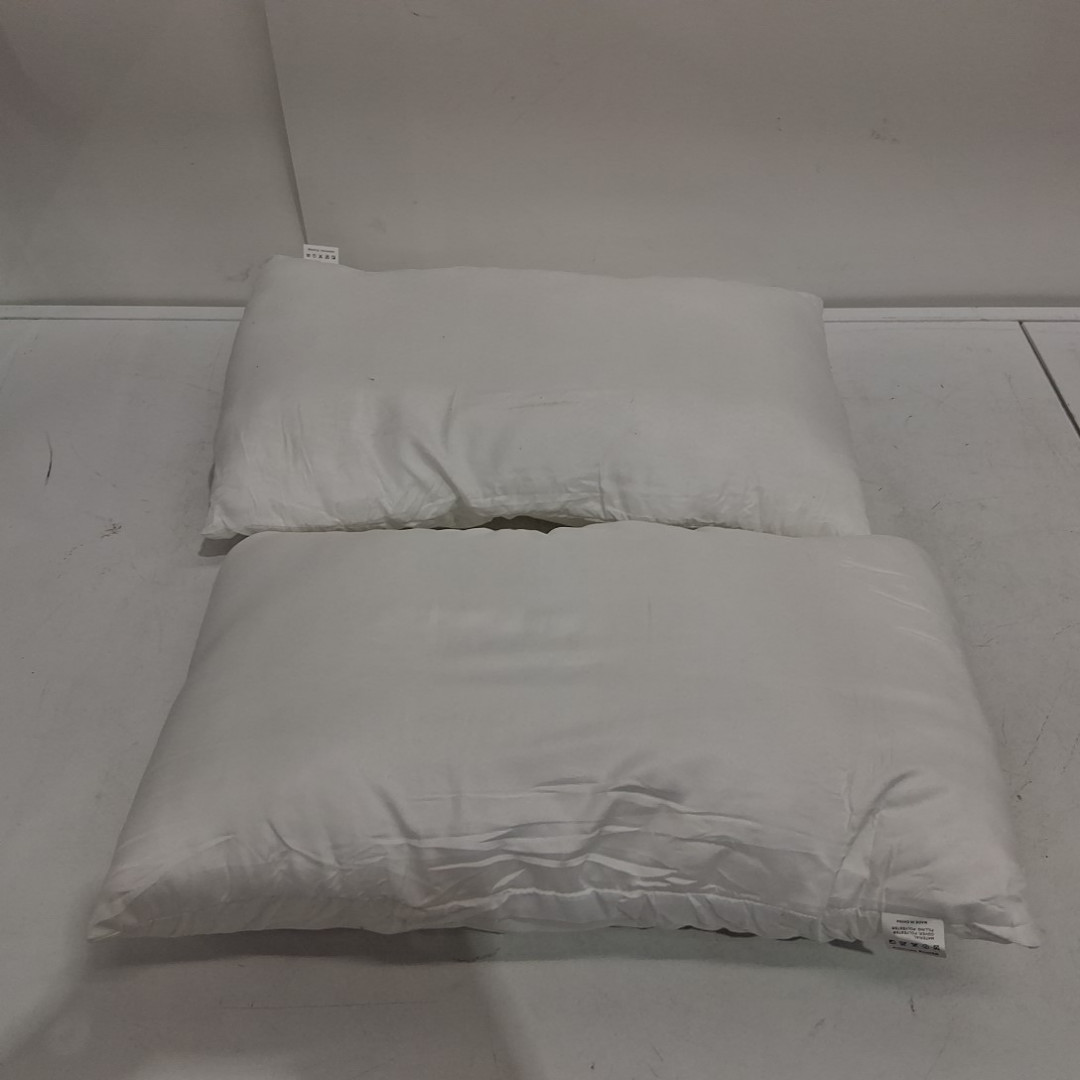 2PK Makimoo premium super soft pillow with microfiber filling - 12" x 20" - White image 3
