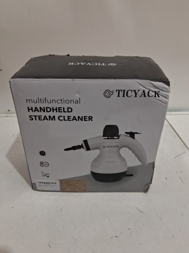 Ticyack Handheld Steam Cleaner with Accessories & Safety Lock - white/black (Model: EM-331) image 2
