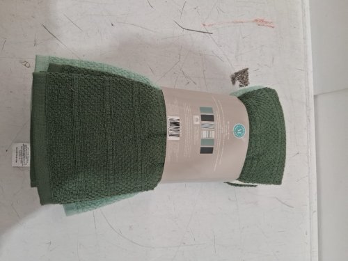 6PK MARTHA STEWART 100% COTTON KITCHEN DISH TOWELS - 17" X 28" - GREEN/white stripe  (STYLE: 3400110) image 3