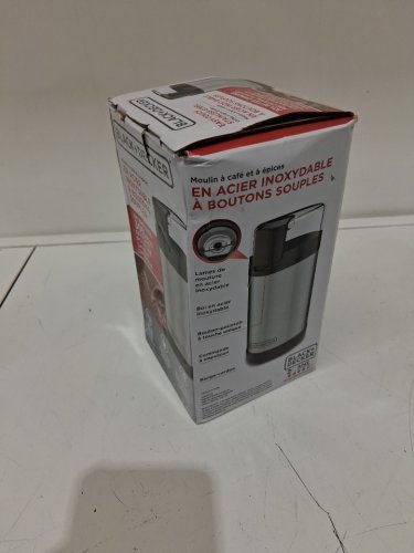 BLACK + DECKER EASY TOUCH COFFEE AND SPICE GRINDER 2/3 cup cap - 150W - STAINLESS STEEL/BLACK (MODEL: CBG110SC) image 2
