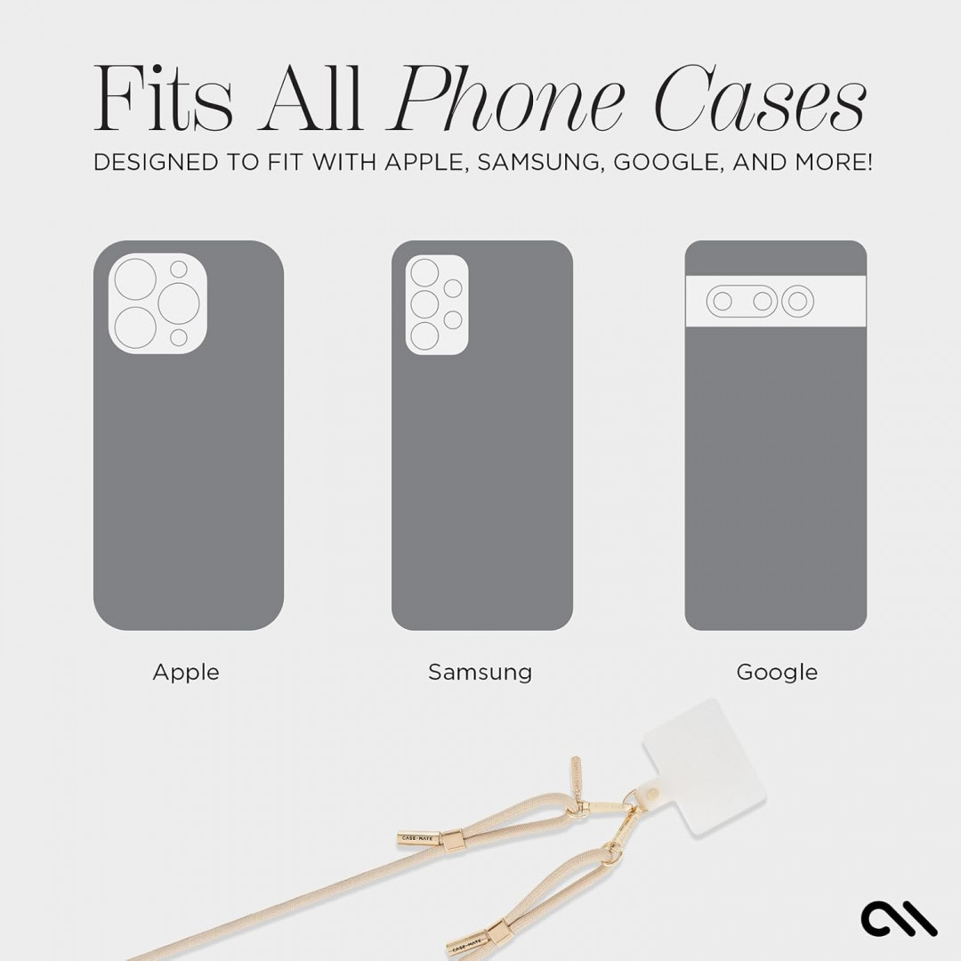 2 CASE MATE Crossbody Strap for mobile phones - OSFM - TAUPE ROPE (model: cm053392) image 2