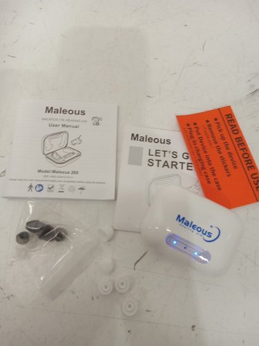 maleous rechargeable Comfortable and Invisible IN-THE-EAR Hearing Aids for Seniors - white (model:maleous 260) image 3