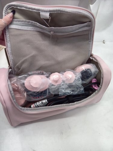 mescomb 5-in-1 Hair Styler/Dryer Brush WITH High-Speed Hot Air AND TRAVEL CASE - 1400W - LIGHT PINK (MODEL: hl-3030c) image 3
