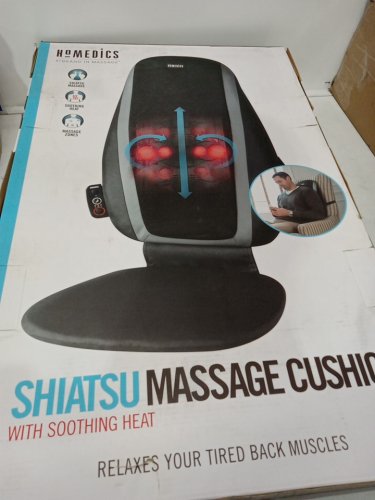 Homedics Shiatsu Massage Cushion WITH HEAT - Black (MODEL: SBM-115HB-2) image 2