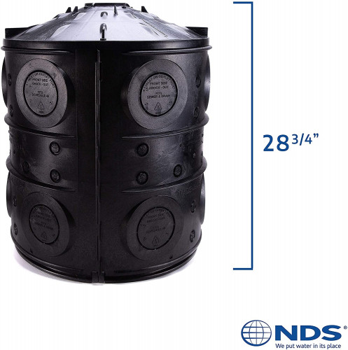 NDS DRY/FLO-WELL STORM WATER LEACHING SYSTEM, DRAINAGE FOR STANDING WATER | 24" X 28.75" | BLACK (FWAS24) image 3